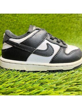 Nike Dunk Low Toddler Size 7C Black White Panda Athletic Leather Shoes Sneakers